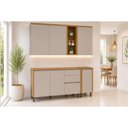 Ver imagem 1 de Cozinha Completa 4 Peças 6 Portas Allure CZ696 Gris Linea