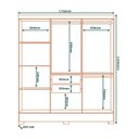 Ver imagem 6 de Conjunto Guarda-Roupa 6 Portas Gliese com Cômoda 1 Porta 4 Gavetas Vega Branco