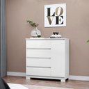 Ver imagem 7 de Conjunto Guarda-Roupa 6 Portas Gliese com Cômoda 1 Porta 4 Gavetas Vega Branco