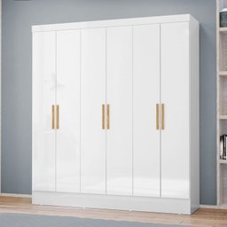 Conjunto Guarda-roupa 6 Portas Gliese com Cômoda 1 Porta 4 Gavetas Vega - 3
