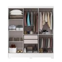 Ver imagem 5 de Conjunto Guarda-Roupa 6 Portas Gliese com Cômoda 1 Porta 4 Gavetas Vega Branco