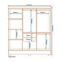 Ver imagem 6 de Conjunto Guarda-roupa 6 Portas Gliese com Cômoda 1 Porta 4 Gavetas Vega