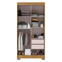 Ver imagem 7 de Conjunto Guarda-Roupa 2 Portas de Correr e 2 Gavetas Antares com Cômoda 1 Porta e 4 Gavetas Vega Marrom/Marrocos/Off White