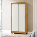 Ver imagem 3 de Conjunto Guarda-Roupa 2 Portas de Correr e 2 Gavetas Antares com Cômoda 1 Porta e 4 Gavetas Vega Marrom/Marrocos/Off White