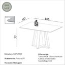 Ver imagem 3 de Mesa de Jantar Retangular 4 Lugares 135cm 100% MDF