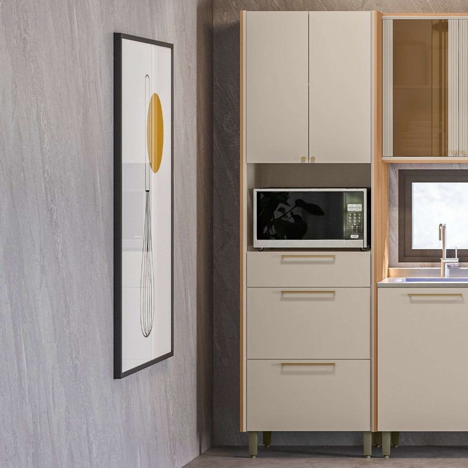 Torre Simples em Mdf para Cozinha 70cm Atena | MadeiraMadeira