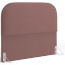 Ver imagem 2 de Cabeceira Cama Box King 195cm Lanna com Puff Recamier Doha W01 Suede Rosê - Lyam Decor