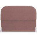 Ver mais imagens de Cabeceira Cama Box King 195cm Lanna com Puff Recamier Doha W01 Suede Rosê - Lyam Decor