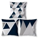 Ver imagem 1 de Kit 3 Almofadas Cheias 40cm X 40cm Decorativas Estampadas Digital Sala Sofá Quarto Geo Cinza