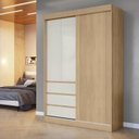 Ver imagem 3 de Conjunto Guarda-roupa 3 Portas e 3 Gavetas Bagdá com Cômoda 4 Gavetas Carla