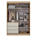 Ver imagem 5 de Conjunto Guarda-roupa 3 Portas e 3 Gavetas Bagdá com Cômoda 4 Gavetas Carla