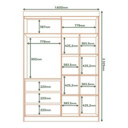 Conjunto Guarda-roupa 3 Portas e 3 Gavetas Bagdá com Cômoda 4 Gavetas Carla - 6