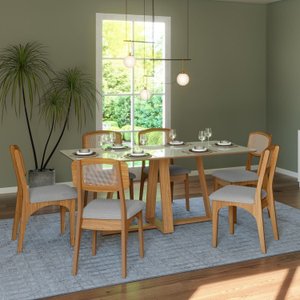 Mesa de Jantar Retangular 4 Lugares 180cm 100% MDF