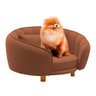 Mini Cama Poltrona Pet Lary Baby para Cachorro Veludo Terracota - Desk Design - 1