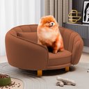 Ver imagem 3 de Mini Cama Poltrona Pet Lary Baby para Cachorro Veludo Terracota - Desk Design
