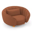 Ver imagem 5 de Mini Cama Poltrona Pet Lary Baby para Cachorro Veludo Terracota - Desk Design