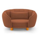 Ver imagem 2 de Mini Cama Poltrona Pet Lary Baby para Cachorro Veludo Terracota - Desk Design