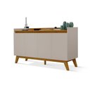 Ver imagem 2 de Buffet Aparador 4 Portas 100% MDF Star Bege/Carvalho Ouro/Off White