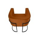 Ver imagem 4 de Kit 10 Poltronas Decorativa Sala de Estar Base de Ferro Preta Veludo Terracota Laranja