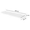 Kit 3 Prateleira 100x20 Suporte Invisível Decoração Branco:branco - 1