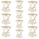 Ver imagem 1 de Kit 10 Mesas Dobráveis em Madeira Maciça