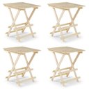 Ver imagem 1 de Kit 4 Mesas Dobráveis em Madeira Maciça