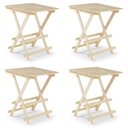 Ver imagem 1 de Kit 4 Mesas Dobráveis em Madeira Maciça