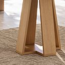 Ver imagem 5 de Mesa Redonda com Tampo de Vidro Moderno Amarelo/Mel/Off White