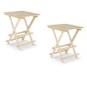 Ver imagem 1 de Kit 2 Mesas Dobráveis em Madeira Maciça