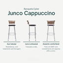Ver imagem 3 de Kit 6 Banqueta Bistro para Cozinha Junco Cappuccino Àrea Gourmet Balcão Bancada bares Churrasqueira
