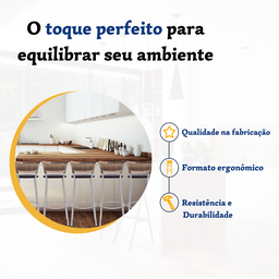 Kit 6 Banqueta Bistro para Cozinha Junco Cappuccino Àrea Gourmet Balcão Bancada bares Churrasqueira - 3