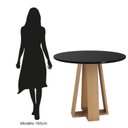 Ver imagem 4 de Mesa Redonda para Sala de Estar Moderno Amarelo/Mel/Preto