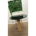 Ver imagem 7 de Mesa Redonda para Sala de Estar Moderno Amarelo/Mel/Preto