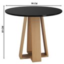 Ver imagem 3 de Mesa Redonda para Sala de Estar Moderno Amarelo/Mel/Preto