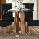 Ver imagem 5 de Mesa Redonda para Sala de Estar Moderno Amarelo/Mel/Preto