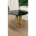 Ver imagem 6 de Mesa Redonda para Sala de Estar Moderno Amarelo/Mel/Preto
