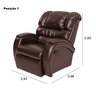 Poltrona Reclinável Imperial Zero Wall Courissimo:marrom 850 - 3