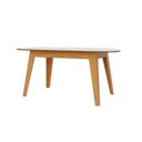 Ver imagem 2 de Mesa de Jantar Orgânica 6 Lugares 180cm 100% MDF Branco/Freijó/Off White
