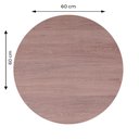 Ver imagem 5 de Mesa Alpha Inox 77,50 Cm (altura) com Tampo em Mdp Redonda 60 Cm Imbuia