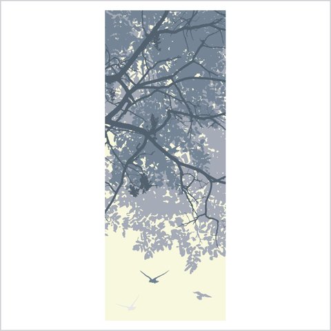 Adesivo de Porta - Paisagem Floresta 2