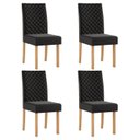 Ver imagem 7 de Conjunto Sala de Jantar 1 Mesa Redonda com 4 Cadeiras Preto/Mel