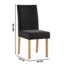 Ver imagem 4 de Conjunto Sala de Jantar 1 Mesa Redonda com 4 Cadeiras Preto/Mel