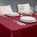 Ver imagem 3 de Toalha de Mesa Jacquard Premium Pequena 100x100 Admirare Elegância Praticidade - Carmim