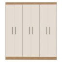 Ver imagem 2 de Guarda Roupa Casal Ipé 6 Portas Freijó Off White Fosco - Kits Paraná