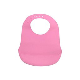 Babador Cata Migalhas em Silicone Reutilizável para Bebê Rosa Unyhome. - 1