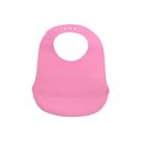 Ver imagem 1 de Babador Cata Migalhas em Silicone Reutilizável para Bebê Rosa Unyhome.