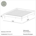 Ver imagem 3 de Cama Casal Pés Palito 100% MDF  