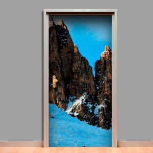 Adesivo para Porta Montanhas Suíças- 93X210Cm