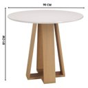 Ver imagem 3 de Conjunto para Sala de Jantar 1 Mesa Redonda com 4 Cadeiras Off White/Mel