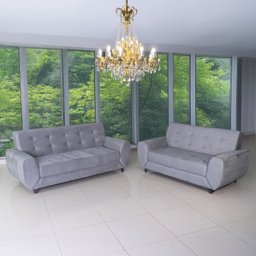 Conjunto de Sofás 3 e 2 Lugares Cristal - 1